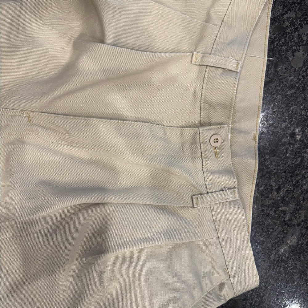 Wrangler Khaki Flat-Front Pants
